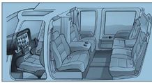Configuration type du siège Bell Helicopter 206L Textron Longranger